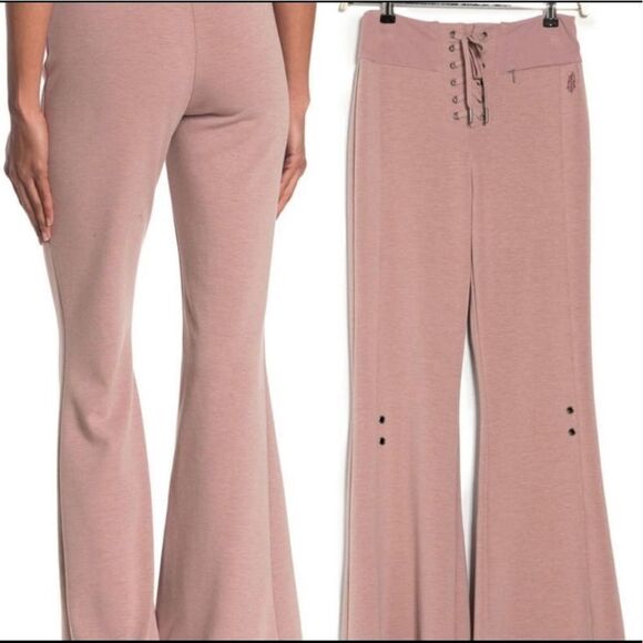 Free People Pants - NWTs Free People Mauve Flare Sweatpants Size Large